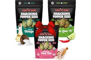 Top Fox Snacks Pumpkin Seeds to Eat (Variety, 3.5 oz) - Gluten Free Snacks, Protein Snacks, Keto Snacks, Paleo, & Vegan - Organic Pop-Roasted
