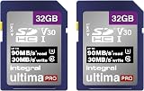 Integral 32GB 2 Pack SD Card U3 V30 90MB/s Read 4K Case Included view 3