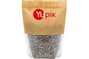 Yupik Raw Sunflower Seeds, in Shell, 1 kg, Kosher, Vegan, Unsalted, Unroasted, Seeds with Shell, Salt-Free, Oil-Free, Source 