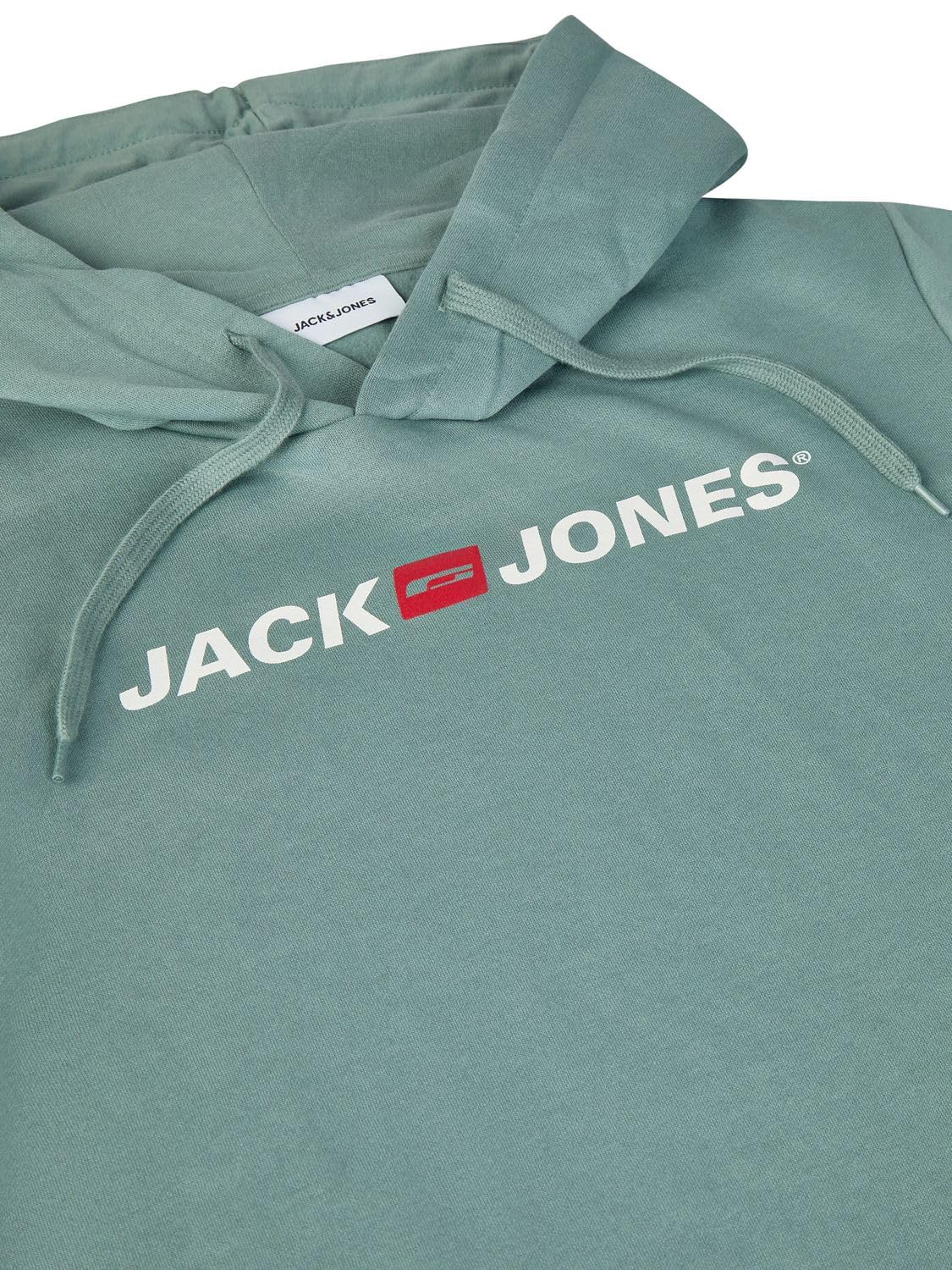 JACK & JONES Hoodie Herren mit Druck JJMORTY Regular Fit Kapuzenpullover Pullover Sweatshirt, Größe:S, Farbe:Trooper (12303641) 4