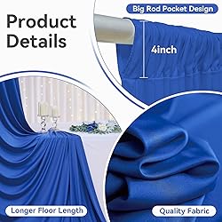 10ftx12ft Wrinkle Free Royal Blue Backdrop