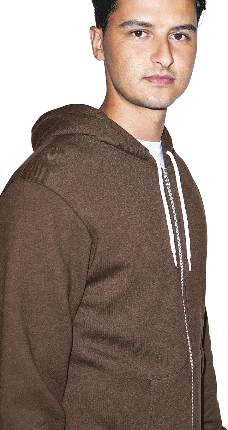 American Apparel Men's Flex Fleece Long Sleeve Zip Hoodie, F497 at  Men’s Clothing store