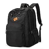 ZORFIN 26L Black Backpack for School, College, and
