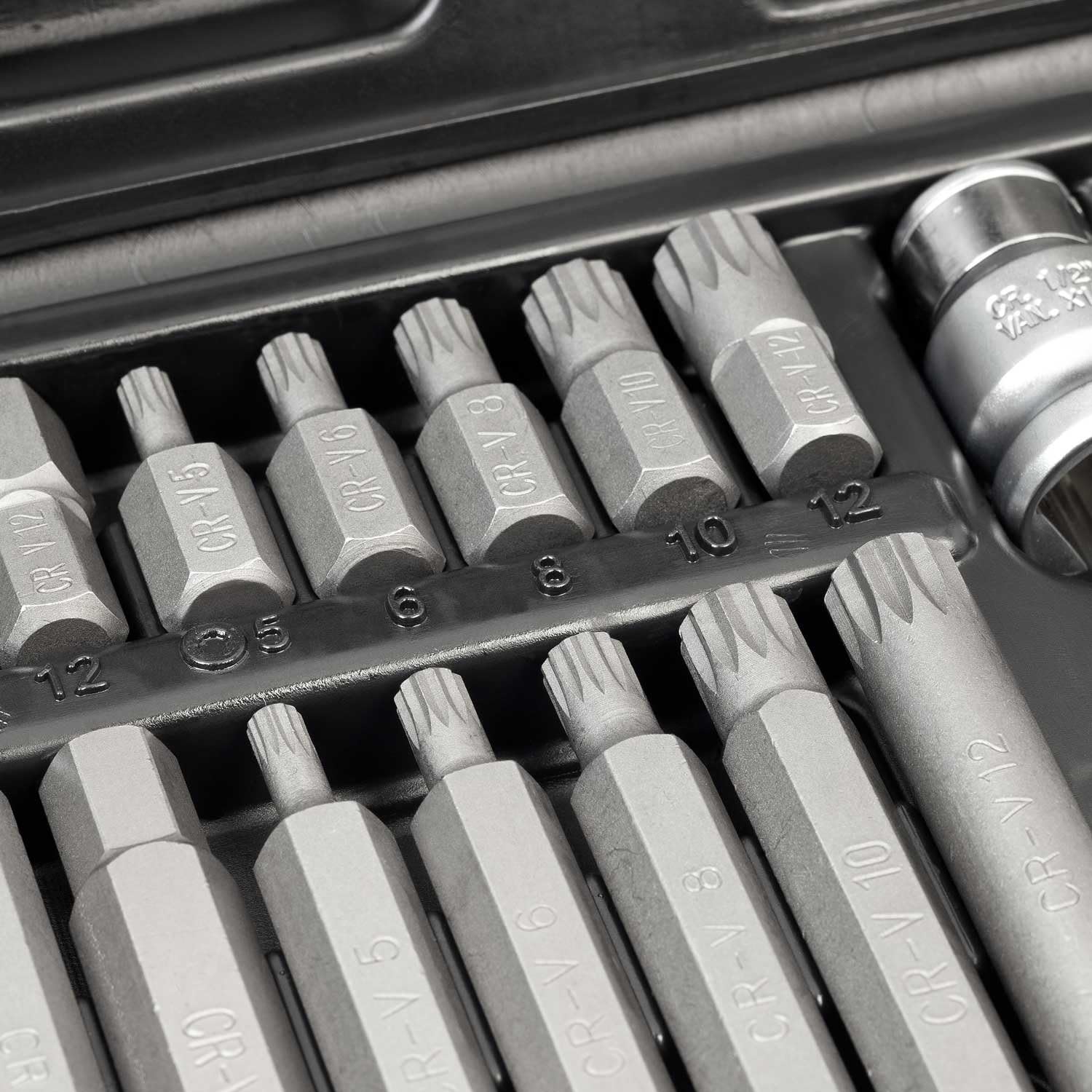 Power bit Set 40t pcs with Extra Long bits, bit Holder 1/2" and 3/8" by Wiesemann 1893 I for Internal Torx Screws T20 - Image 4