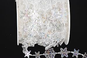 KAOYOO 33 Feet Clear Crystal Beads Chain Trim for DIY,Wedding Party Decoration(Colorful)