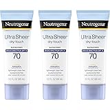 Neutrogena Ultra Sheer Dry-Touch Sunscreen Lotion, Broad Spectrum SPF 70 UVA/UVB Protection, Lightweight Water Resistant, Non