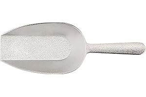 Winco ASFB-16 Aluminum Utility Scoop with Flat Bottom, 16-Ounce
