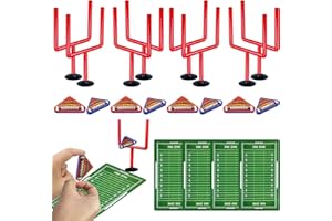 XIPEGPA 20 PCS Mini Flick Football Games Mini Table Top Sports Games with Foam Footballs Goal Post and Cards Finger Toys Office Indoor Football Sports Party Favors Birthday Gifts Office Desk Toys
