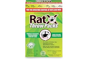 RatX Throw Packs- for All Species of Rats and Mice Safe Around Pets