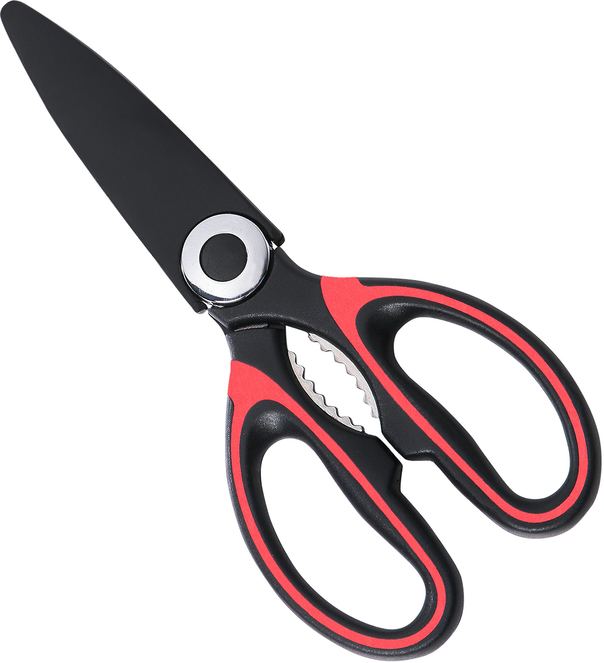 NOVASKO Premium Heavy Duty Kitchen Shears (Black/Red) Instant Pot