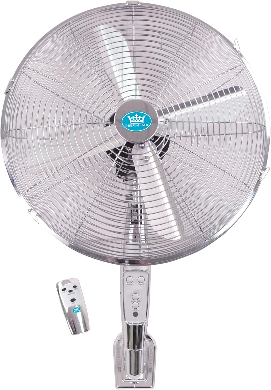 PremiAir 16" (40 cm) Chrome Wall Mounted Cool Air Fan with Remote