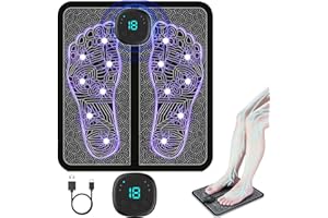 TENS and Muscle Stimulator, EMS Foot Massager Mat for Pain Foot Relief, EMS Foot Stimulator for Pain Relief Improve and Facil