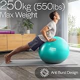 Core Balance Anti Burst Gym Ball 45-85cm with Hand Pump Teal 75cm view 4