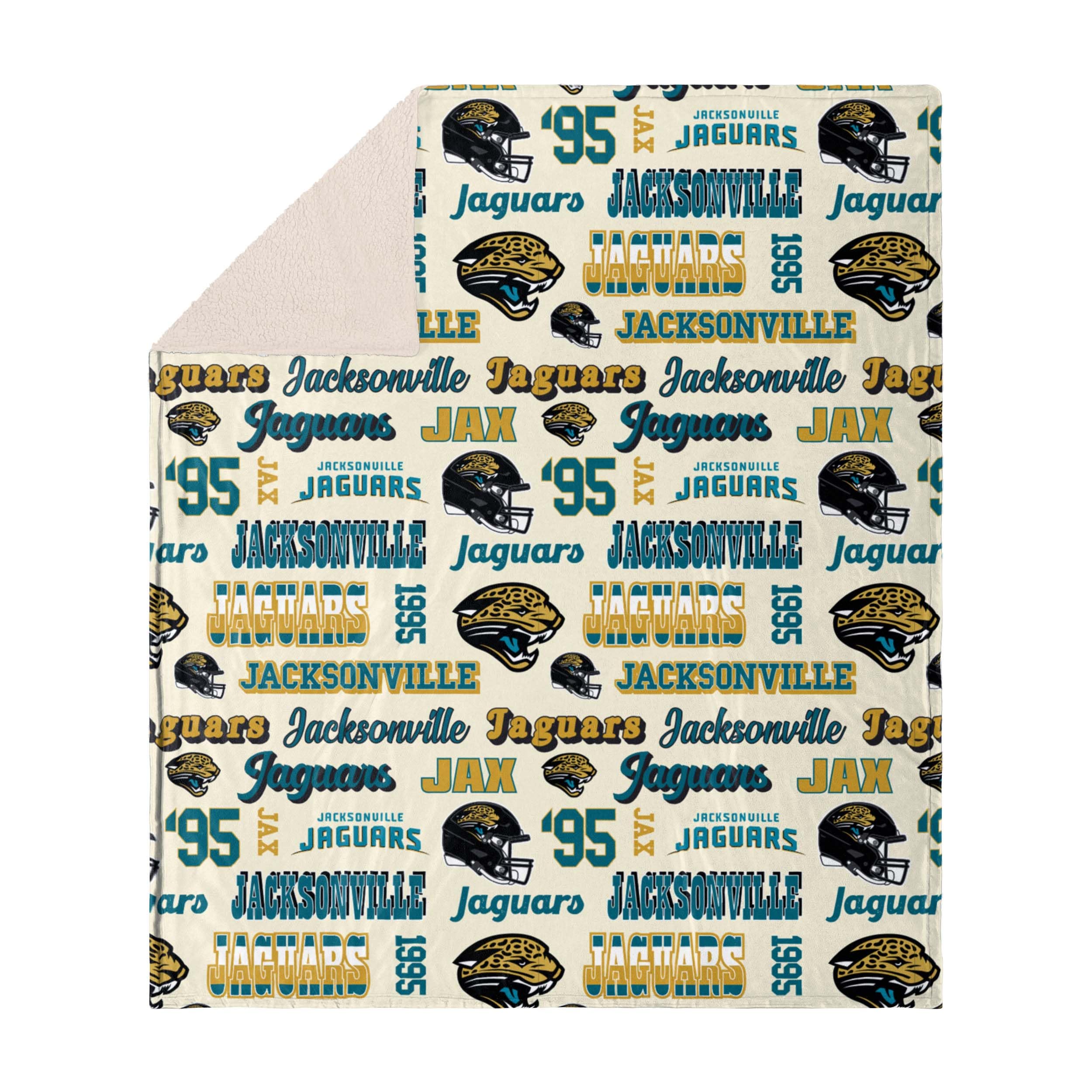 FOCO Jacksonville Jaguars NFL Retro Sherpa Fleece