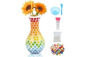 Joyclub DIY Mosaic Vase Kit Mosaic Kits for Adults Creativity Handmade Arts and Craft Kits Mosaic Tiles Making Projects Supplies Christmas Birthday Gifts Home Room Decor