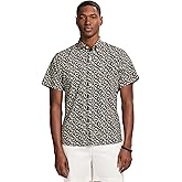 IZOD Men's Breeze Short Sleeve Button Down Patterned Shirt