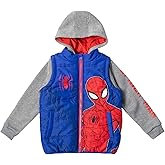 Marvel Spider-Man Zip Up Vest 2fer Jacket Toddler to Big Kid