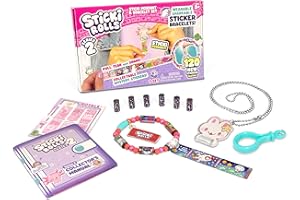 Sky Castle Sticki Rolls Pendant Pack | 120 Exclusive Wearable Shareable Stickers with Pendant and Bracelet | Collect and Share | Ages 5 and Up | Series 2 - Stardust & BunBun