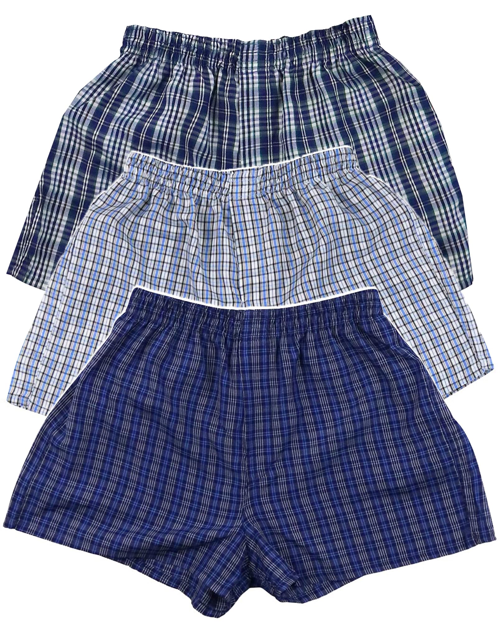 Photo 1 of **DIFFERENT COLORS ** ToBeInStyle Boys' Pack of 3 Tartan Patterned Boxer Shorts - X-Large