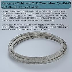 1/2 x 99'' Mower V-Belt Replace for MTD 754-0440