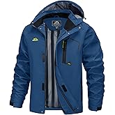 MAGCOMSEN Men's Lightweight Windbreaker Rain Jacket Raincoat with Detachable Hood for Hiking Fishing Activewear