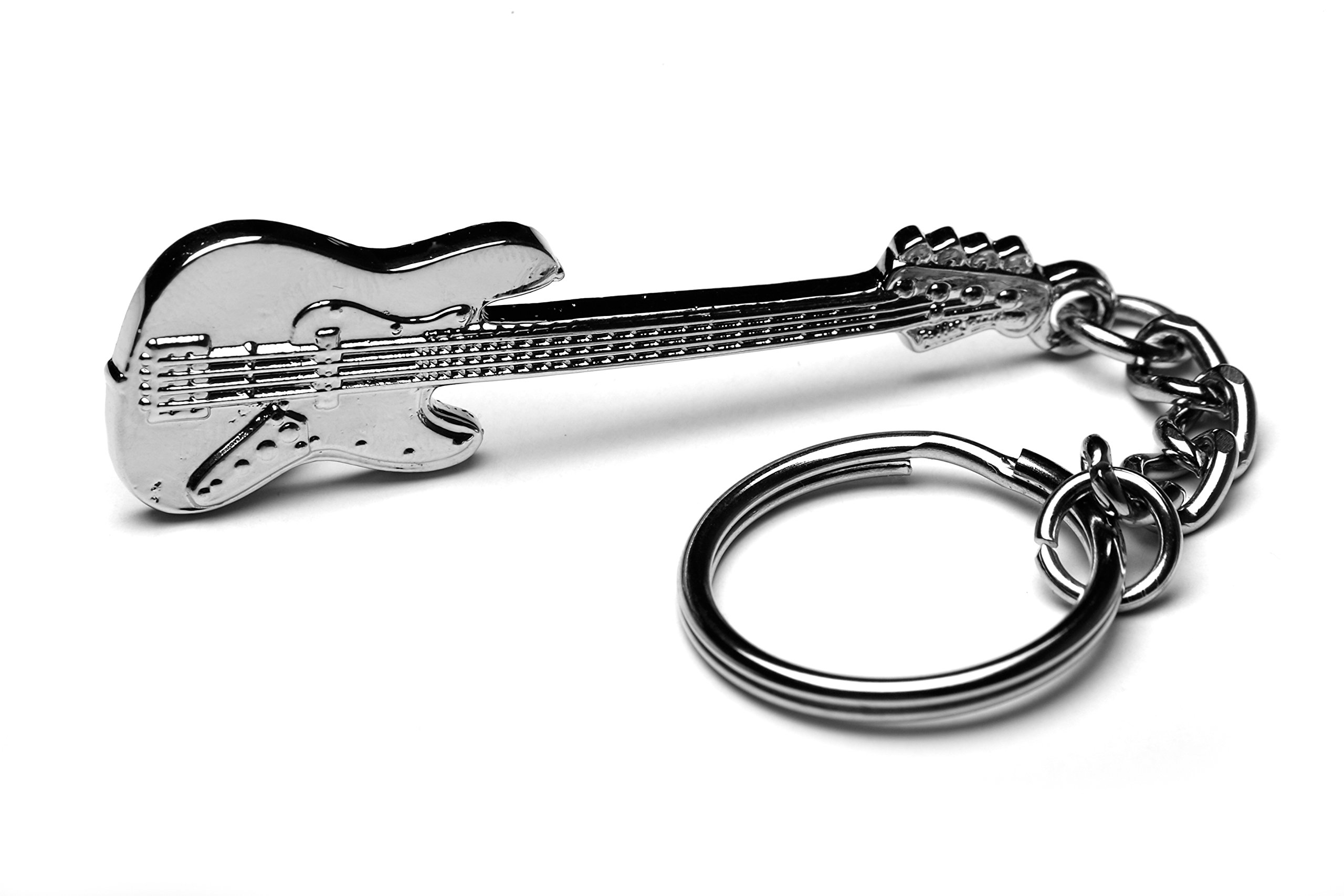 Gifticuffs Bass Guitar Metal Keyring J-Bass