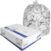Genuine Joe High Density Can Liners, 16 gal Capacity, 24" x 32", 8 Microns, Clear, 1000 Count