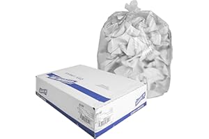 Genuine Joe High Density Can Liners, 24" x 32", 16 gal Capacity, 8 Microns, Clear, 1000 Count