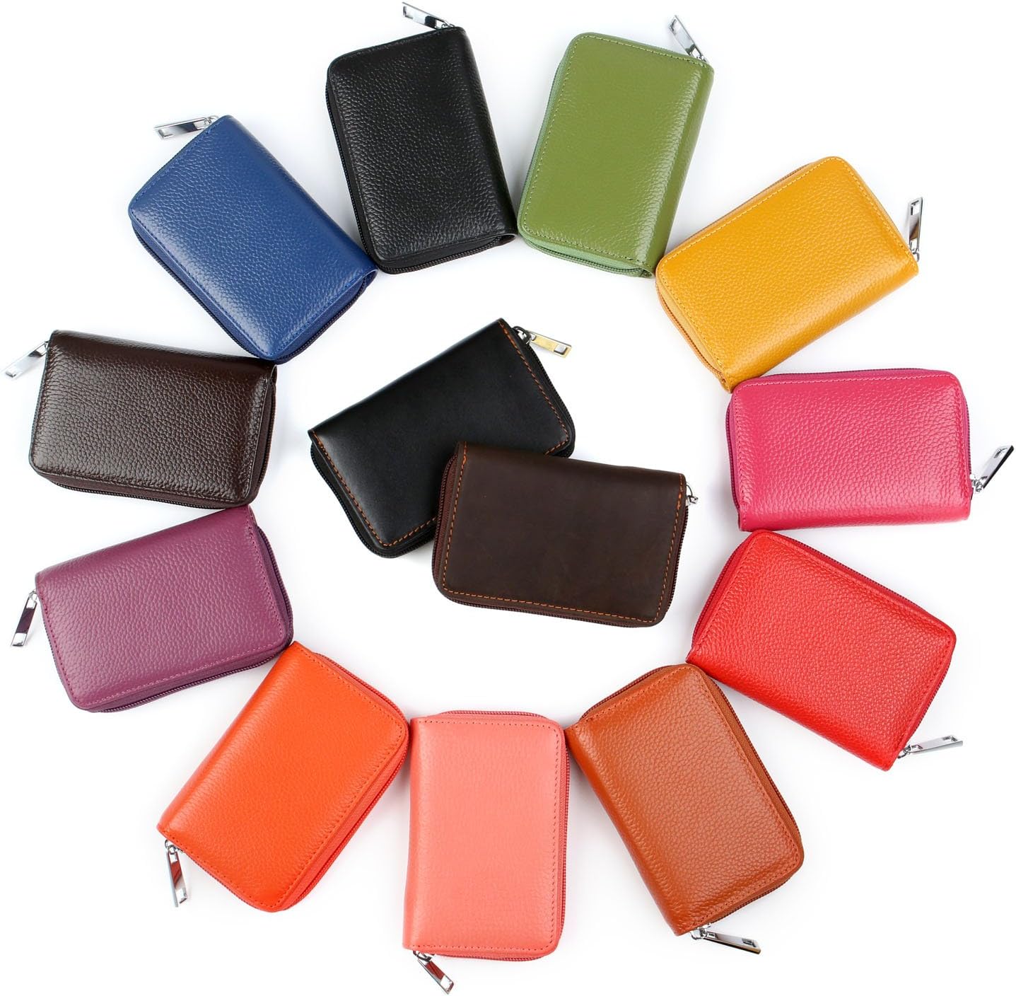 GERIINEER Credit Card Holder Wallets for Women Men Leather 26 Card Slots (Red) - Image 4