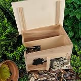 Geezy Wooden Hedgehog House Predator Proof with Removable Roof and Compartments view 7