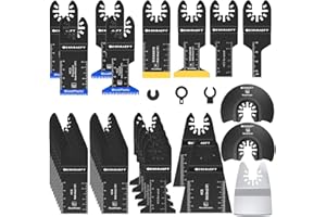 38 PCS Oscillating Tool Blade for Metal, Wood and Drywall, Japanese Teeth Oscillating Saw Blades for Wood, Universal Multi To