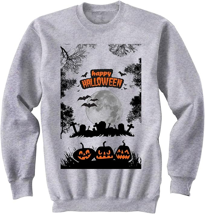 Teesquare1st Men's HALLOWEEN 4 Grey Sweatshirt  Amazon.co.uk Clothing
