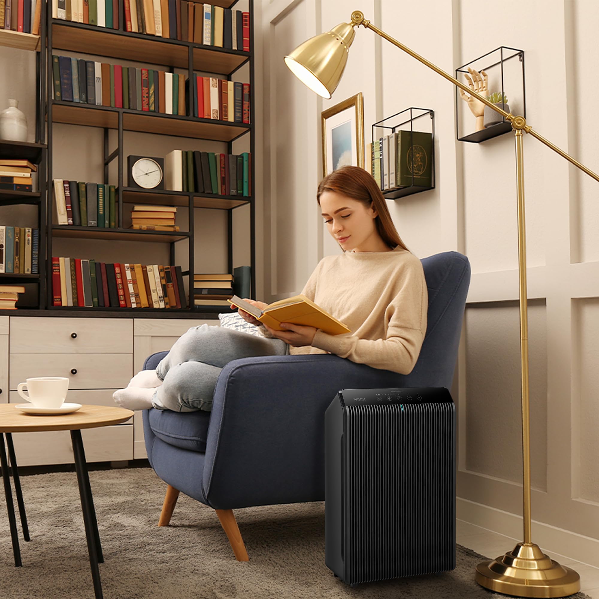 Winix 5510 Air Purifier (New Generation of 5500-2 with App Support) for Home Large Room Up to 1881 Ft² in 1 Hr, True HEPA, High Deodorization Carbon Filter and Auto Mode, Captures Pet Allergies, Smoke