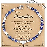 Gifts for Women, Valentines Day Gifts for Teens Beaded Bracelets for Women Gifts for Mom Mothers Day Gift for Grandma Daughter Bonus Mom Nature Stone Bead Bracelet Graduation Jewelry Stocking Stuffers