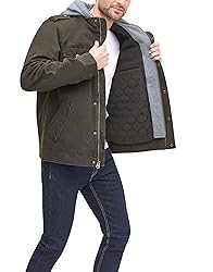 Levi's mens Washed Cotton Hooded Military