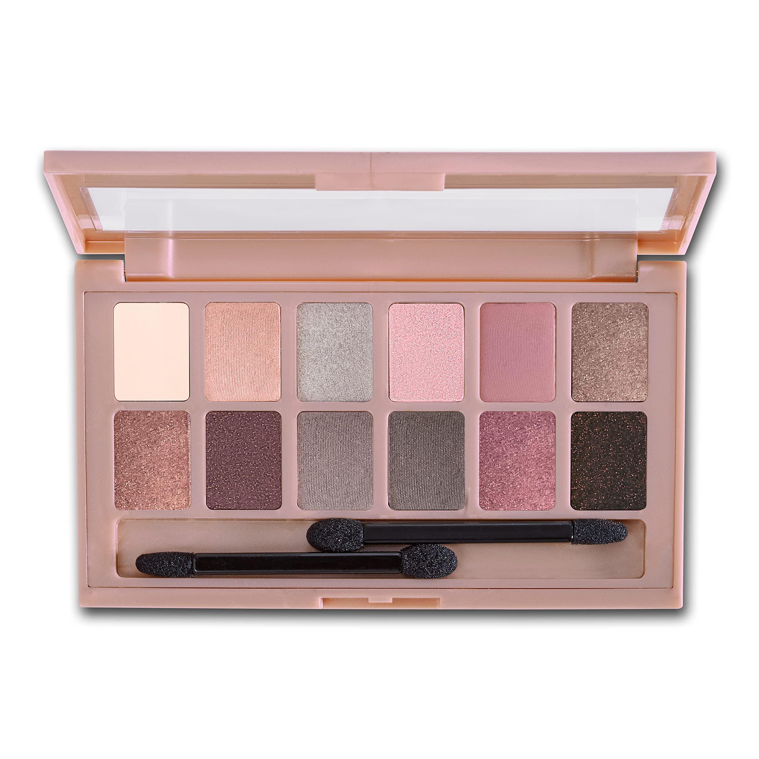 MAYBELLINE The Blushed Nudes Eyeshadow Palette Makeup, 12 Pigmented Matte & Shimmer Shades, Blendable Powder, 1 Count
