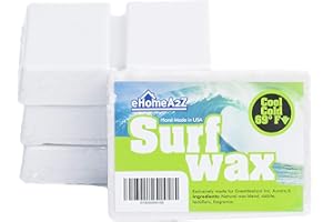 EHOMEA2Z Surf Wax Cool Cold High Performance All Natural Grapefruit Scent Surfwax Surfing Surfboard Bumps Skimboard Water Sticky