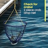 FiNeWaY Set of 2 Crab Drop Net Collapsible Crabbing Kit Rot-Proof Rope view 2
