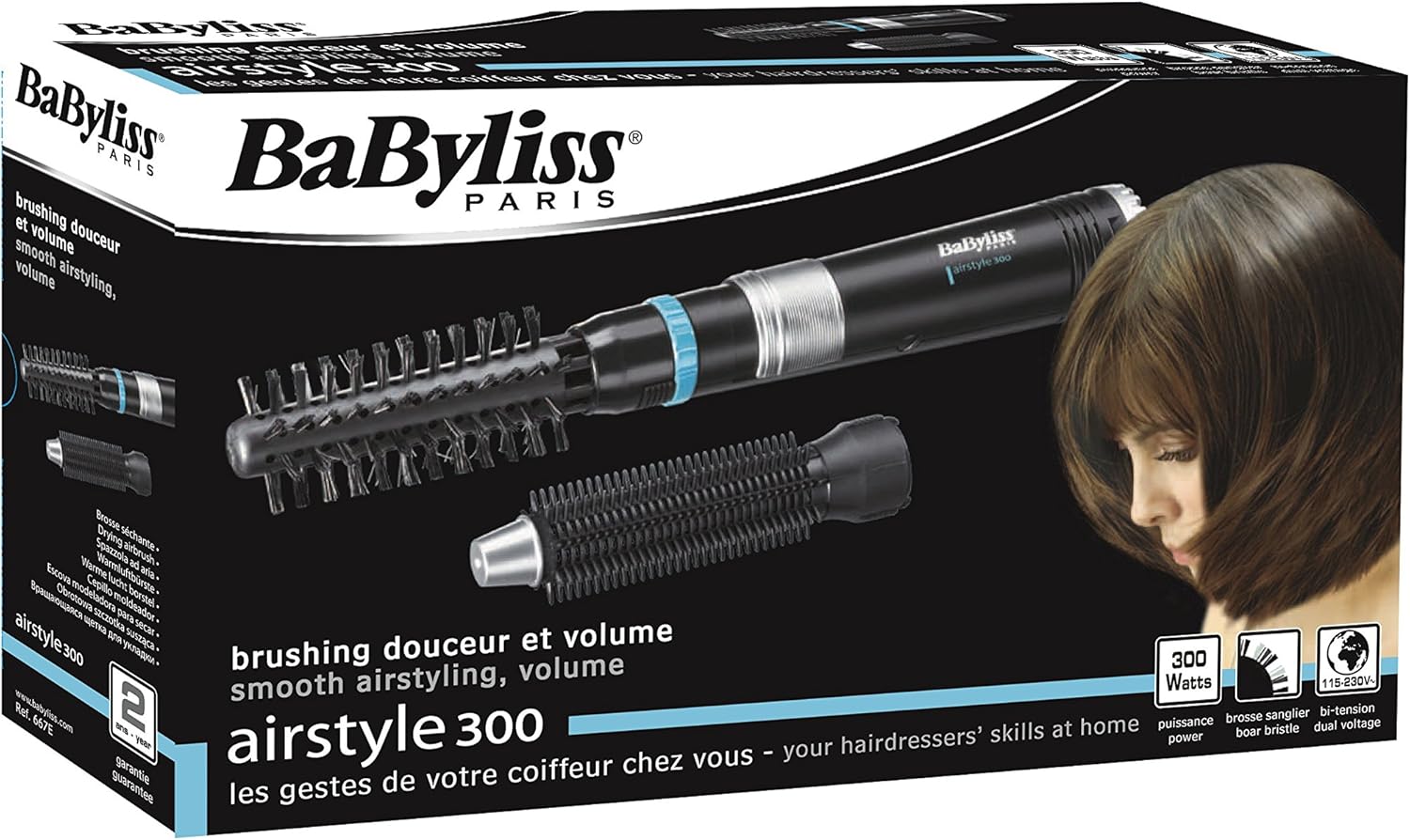 babyliss 667e warmluftburste airstyle 300 watt