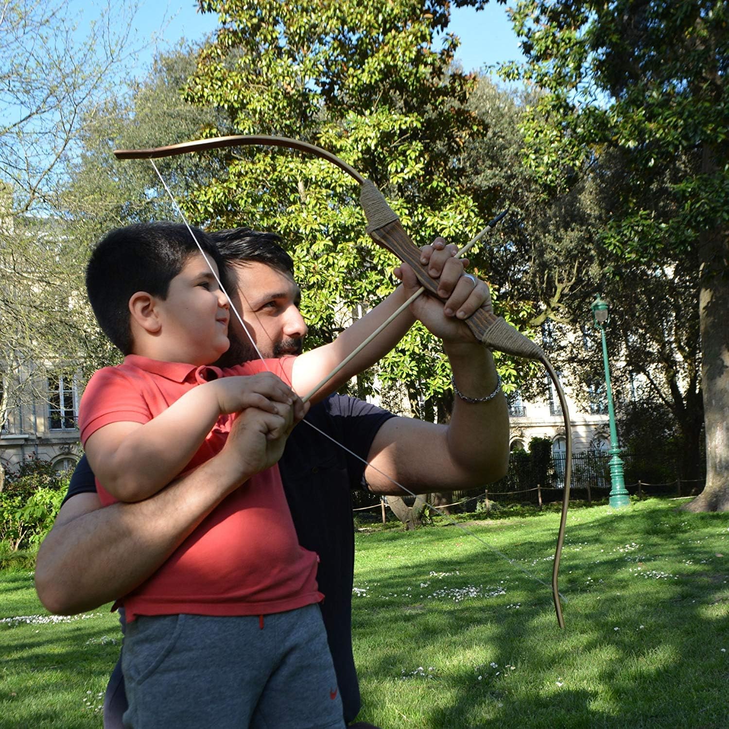 UTeCiA 30 Pcs Complete Archery Set for Kids & Beginners - Safety Rubber Tip Arrow Pack, Handcrafted Wooden Bow, Fabric Quiver, Arm Guard, Finger Glove, Target Sheets - Outdoor and Indoor Shooting Toy : Sports & Outdoors