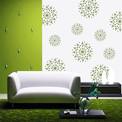 Kayra Decor Reusable Vinyl Wall Stencil (Multicolour, 16x24 Inches)