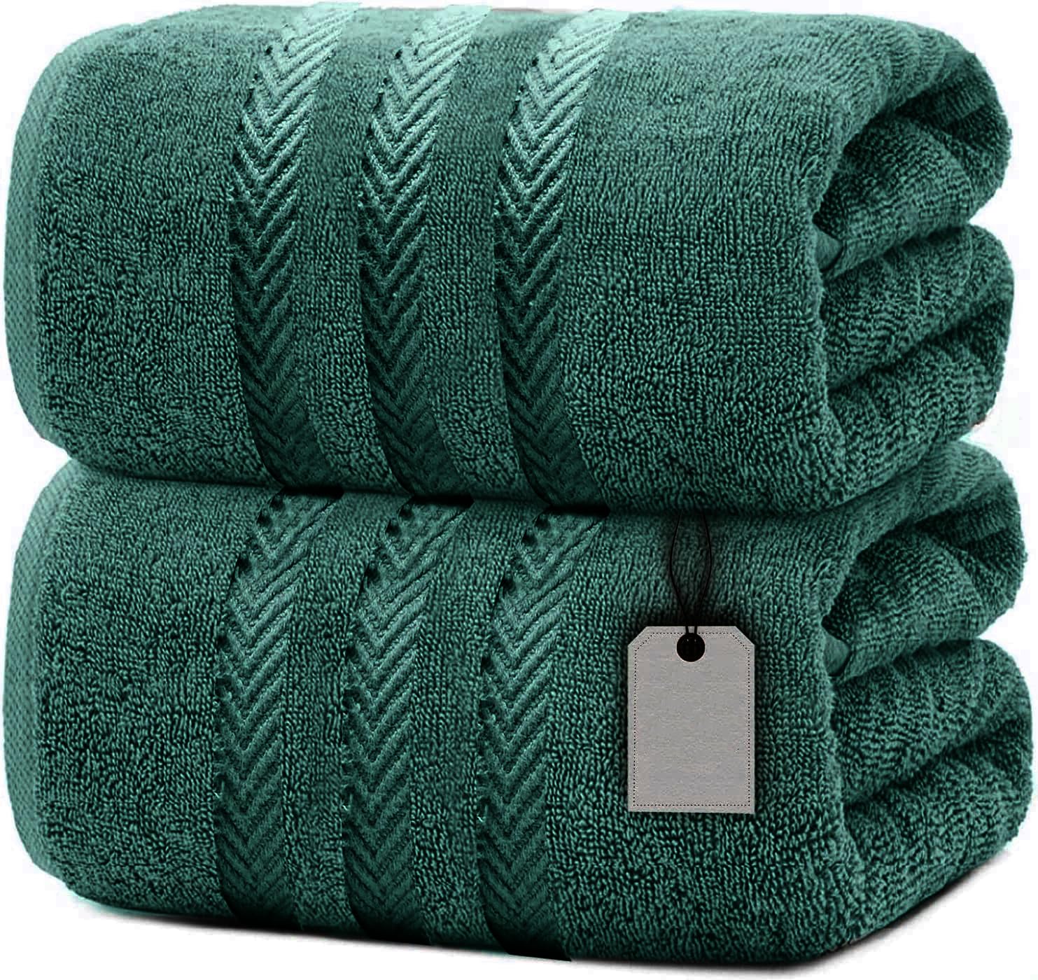 Textile Do Extra Large Jumbo Towel Bath Sheet (100 x 200 cm-600 GSM) Pure Egyptian Cotton Big Bath Sheets (Blue Lagon, 2)