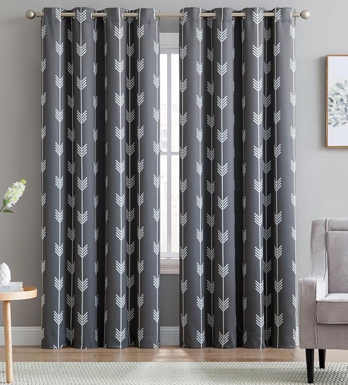 Amazon.com: HLC.ME Arrow Printed Blackout Room Darkening Thermal