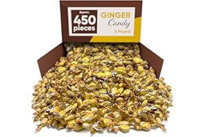 JO SWEETS Ginger Candy For Nausea 5 Pounds Of Approx 450 Ginger Hard Candy Individually Wrapped