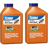 TERRO Perimeter Outdoor Ant Bait Plus, 2-Pack, 2 lb Shaker Canisters | Attracts and Kills Carpenter Ants, Roaches, Crickets, Earwigs, Silverfish, Slugs &amp; Snails for Pest Control, 4-Week Protection