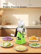Yabano Rotary Cheese Grater Vegetable Slicer with 3 Stainless Drums view 8