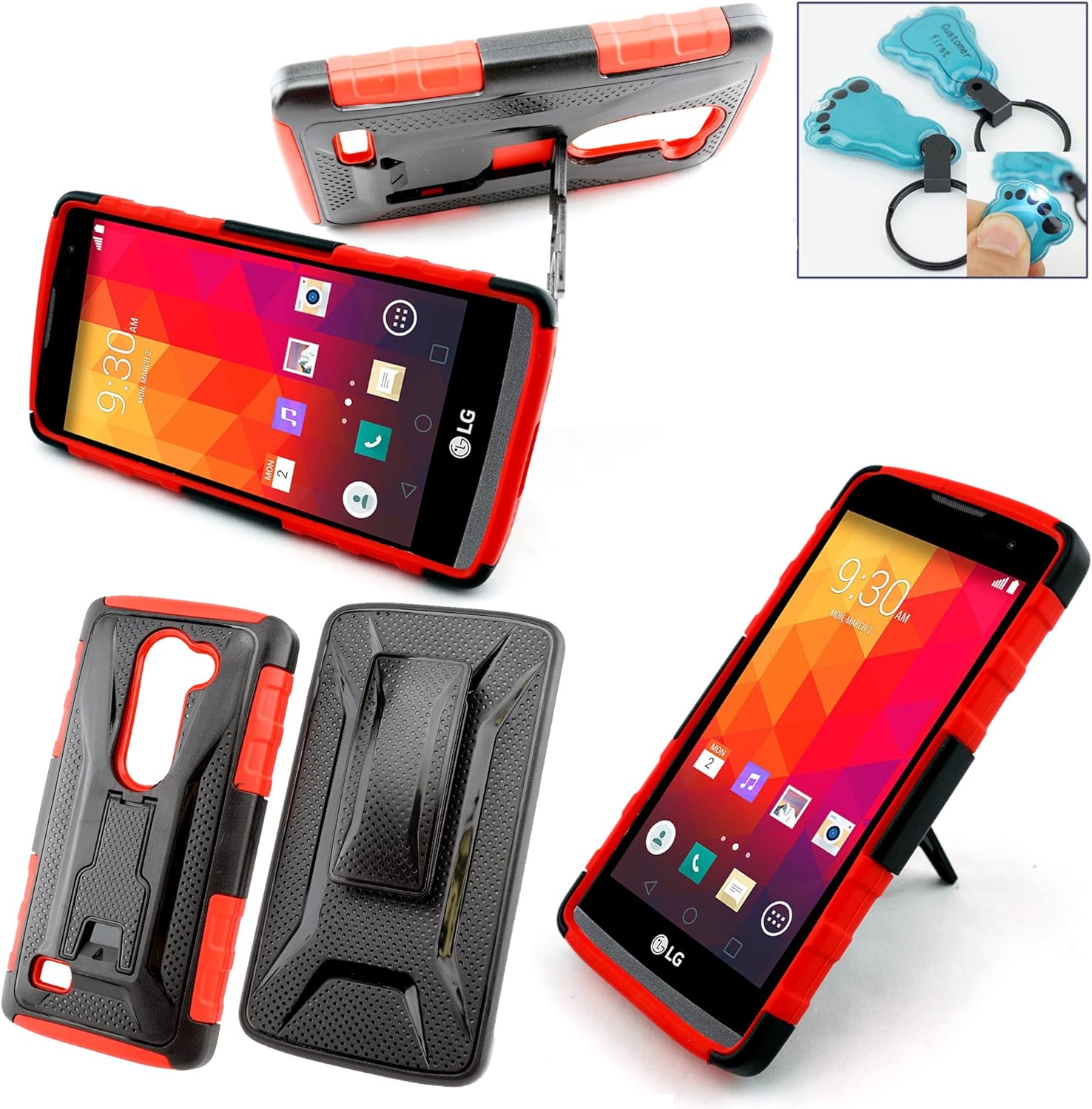 Best lg leon lte case red