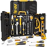 Hi-Spec 126pc Home Garage Mechanics DIY Tool Kit Set. Complete Handyman Auto, Car, Bike and Household Repairs Tool Box Set