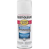 Rust-Oleum Stops Rust Universal Bonding Primer Spray, Flat White | Superior Adhesion | Bonds to Difficult Surfaces | Interior/Exterior Use | Improves Topcoat Performance