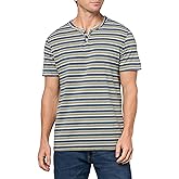 Lucky Brand Mens Venice Burnout Stripe Notch Neck